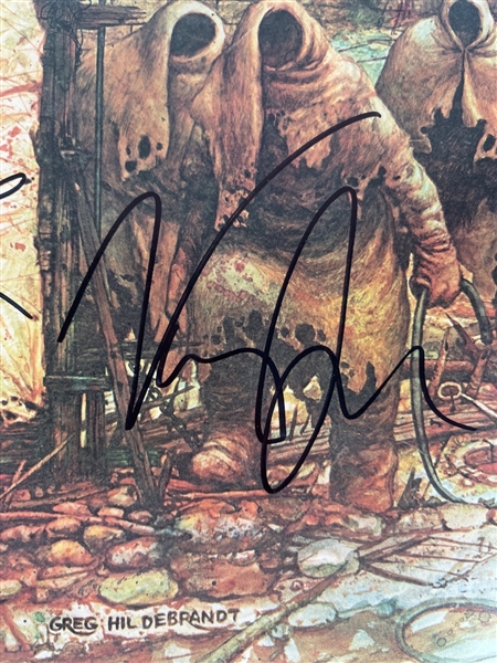 Black Sabbath: Geezer Butler & Vinny Appice Signed Mob Rules Album Cover (Beckett/BAS)