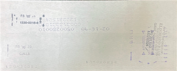 Mel Torme Signed Bank Check (Third Party Guaranteed)