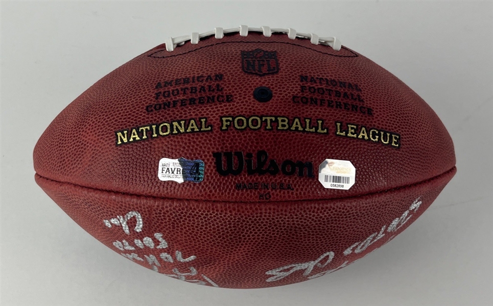 Brett Favre & Peyton Manning Signed Ltd. Ed. Commemorative NFL Football (Farve COA)
