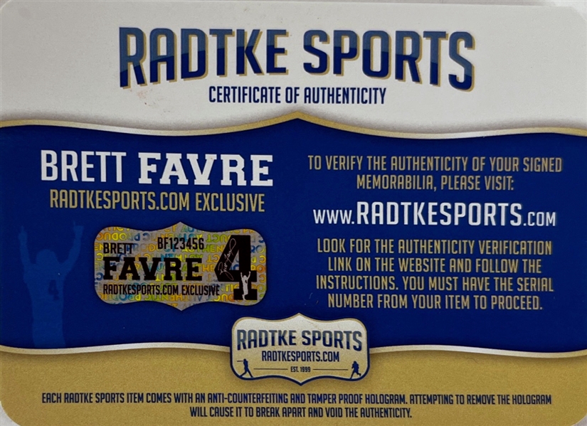 Brett Favre & Peyton Manning Signed Ltd. Ed. Commemorative NFL Football (Farve COA)