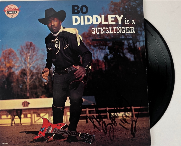 Bo Diddley Signed Album Cover w/ Vinyl (REAL LOA)