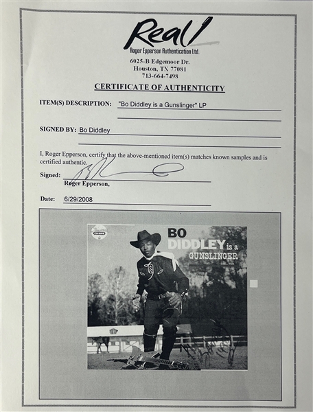 Bo Diddley Signed Album Cover w/ Vinyl (REAL LOA)