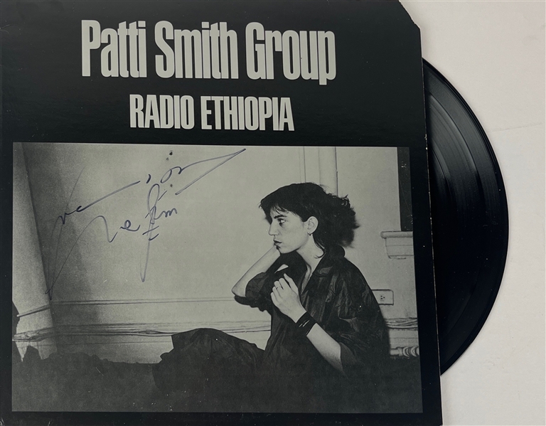 Patti Smith Signed Radio Ethiopia Album Cover w/ Vinyl (REAL LOA)