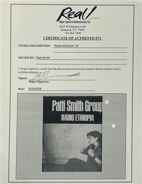 Patti Smith Signed Radio Ethiopia Album Cover w/ Vinyl (REAL LOA)