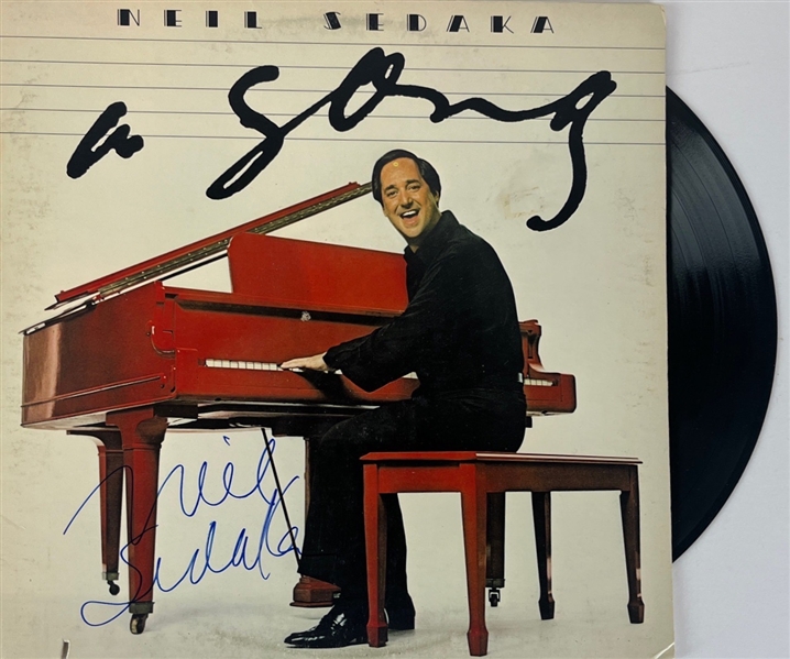 Neil Sedaka Signed A Song Album Cover w/ Vinyl (REAL LOA)