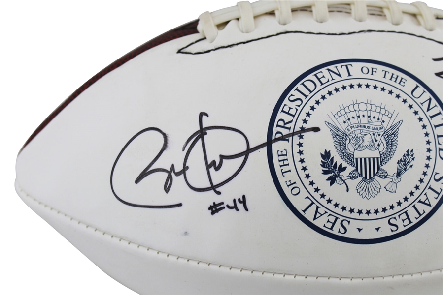 US Presidents ULTRA RARE Signed Custom Presidential Seal Football with Obama, Clinton, Bushes & Carter (JSA LOA)