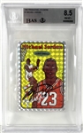 Michael Jordan Signed Ultra Rare 1985 Jewel Prism Sticker - One of the Rarest Jordan Items in Existence! (UDA & BGS NM-MT+ 8.5 with 10 Auto!) - 1 of 2 Signed Example Known to  Exist!
