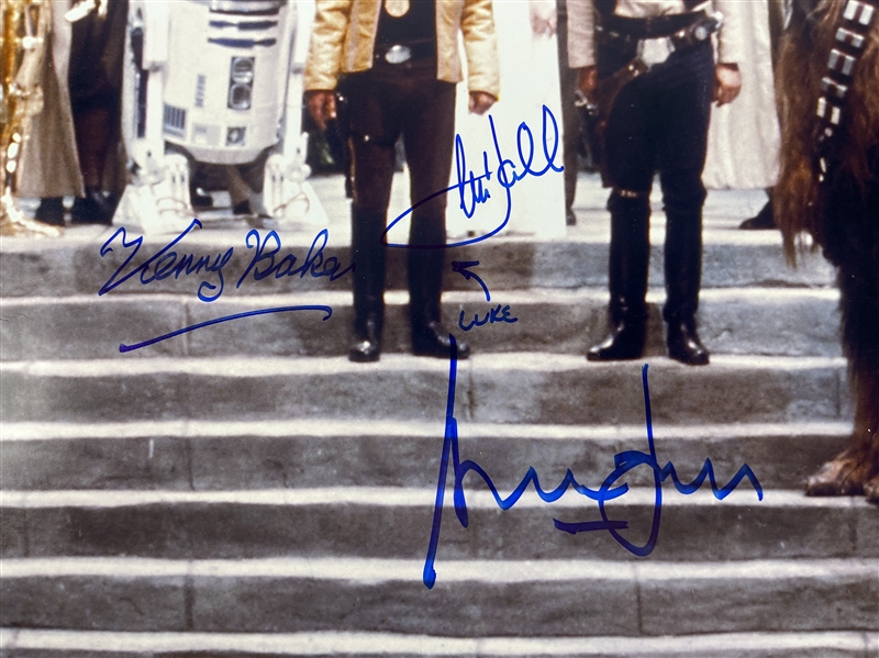 Star Wars - A New Hope: Cast Signed 16 x 20 Color Photo from Royal Award Ceremony with GEM MINT 10 Autographs! (Steve Grad Collection)(Beckett/BAS LOA)