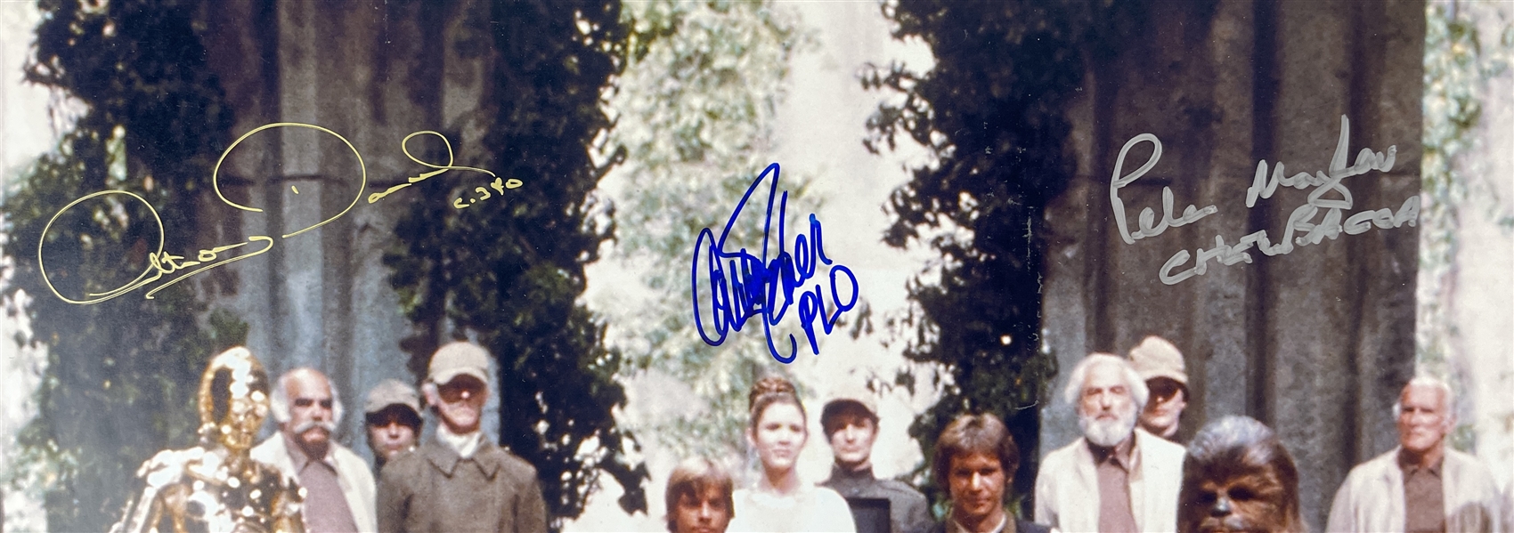 Star Wars - A New Hope: Cast Signed 16 x 20 Color Photo from Royal Award Ceremony with GEM MINT 10 Autographs! (Steve Grad Collection)(Beckett/BAS LOA)