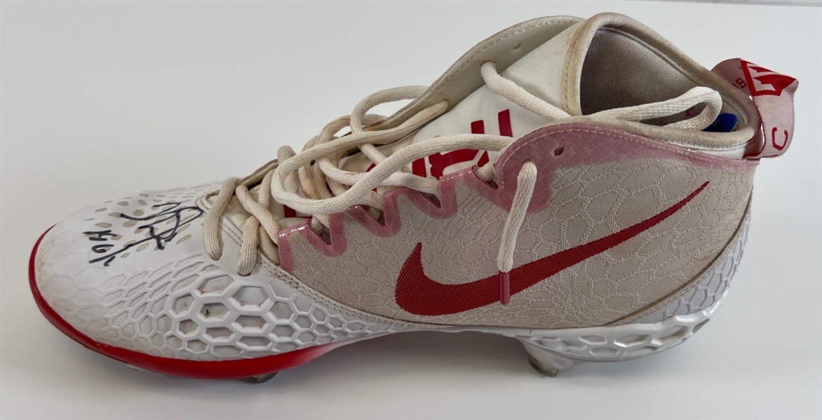 (2) Mike Trout Signed 2019 MVP Season Game Used Nike Cleats (Anderson Authentics LOA)