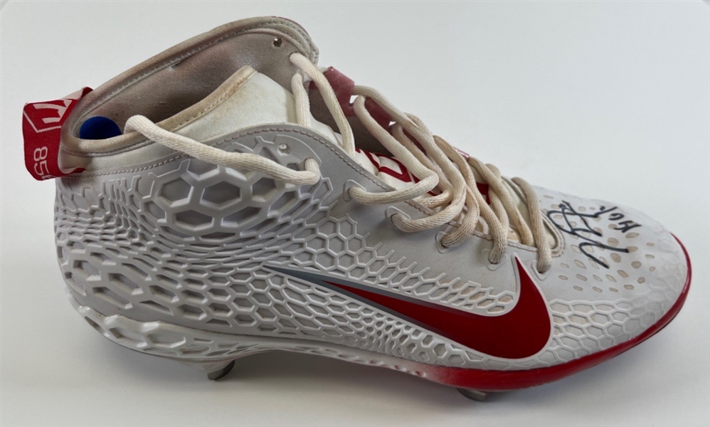 (2) Mike Trout Signed 2019 MVP Season Game Used Nike Cleats (Anderson Authentics LOA)