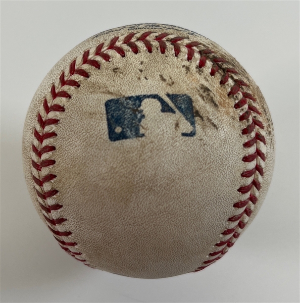 Mookie Betts Game Used & Signed OML Baseball :: 4-29-2022 vs. Tigers :: Ball Pitched to Betts! (PSA/DNA COA & MLB Authentication)
