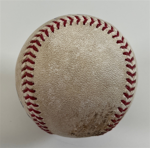 Mookie Betts Game Used & Signed OML Baseball :: 4-29-2022 vs. Tigers :: Ball Pitched to Betts! (PSA/DNA COA & MLB Authentication)