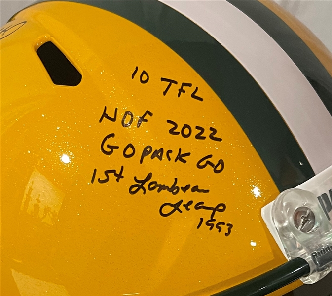 Leroy Butler Signed & Heavily Inscribed Green Bay Packers Helmet (PSA/DNA)