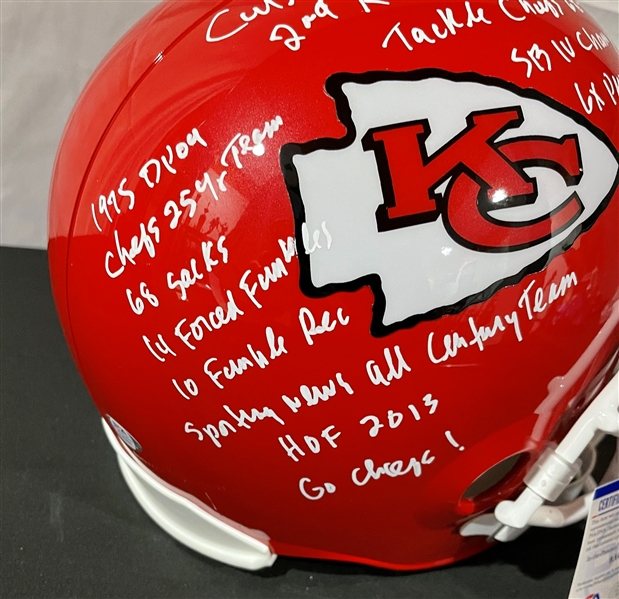 Curley Culp Signed & Inscribed Chiefs Replica Helmet (PSA/DNA)