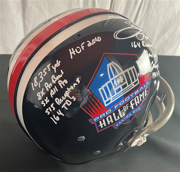 Emmitt Smith Signed Pro Football HOF Helmet with 10 Career Stats (PSA COA)