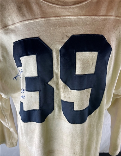 Larry Csonka Signed & Inscribed Syracuse University Practice Jersey (JSA LOA)