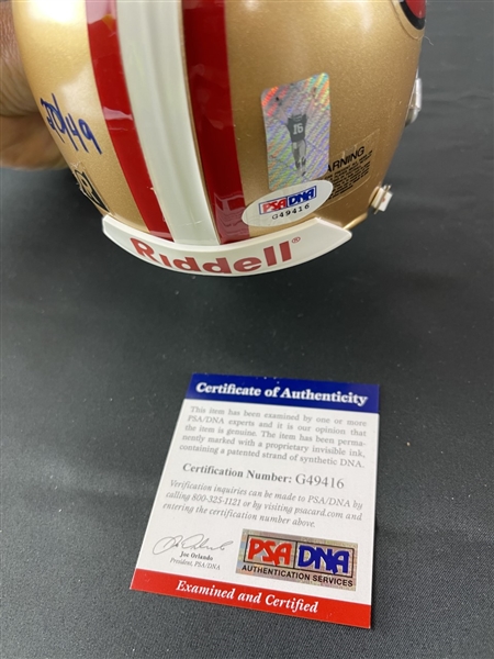 Joseph Clifford Montana Fully Signed Ltd. Ed. SF 49'ers Mini Helmet (PSA/DNA)