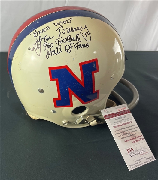 Lem Barney Signed & Inscribed Game Used Pro Bowl Helmet (JSA Witnessed)