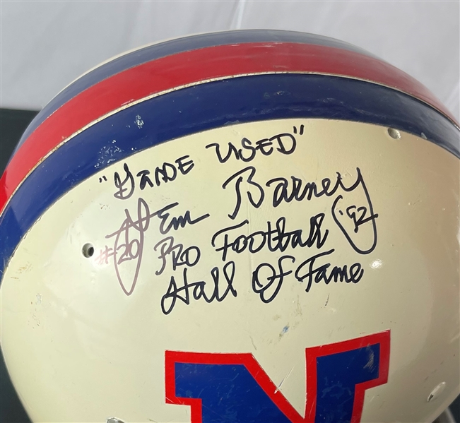 Lem Barney Signed & Inscribed Game Used Pro Bowl Helmet (JSA Witnessed)