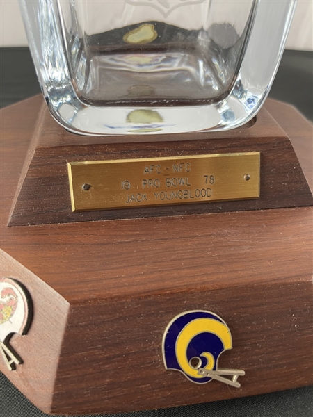 HOF'er Jack Youngblood 1978 Pro Bowl Award Personally Presented to Youngblood!