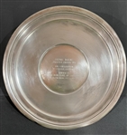 Ernie Davis Personally Owned & Super Rare Engraved 1961 Dapper Dan Club Silver Platter