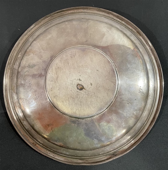 Ernie Davis Personally Owned & Super Rare Engraved 1961 Dapper Dan Club Silver Platter