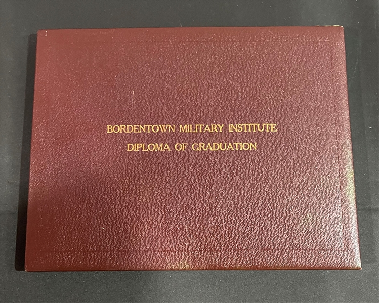 Floyd Little Signed Bordentown Military Academy Diploma (Third Party Guaranteed)