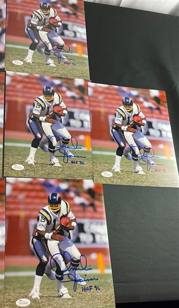 Lot of 10 Charlie Joiner Signed 8 x 10 Photos (JSA Witnessed)