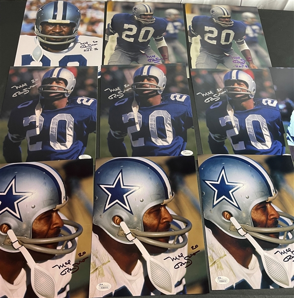 Lot of 10 Mel Renfro Signed 8" x 10" Photos (JSA COA)