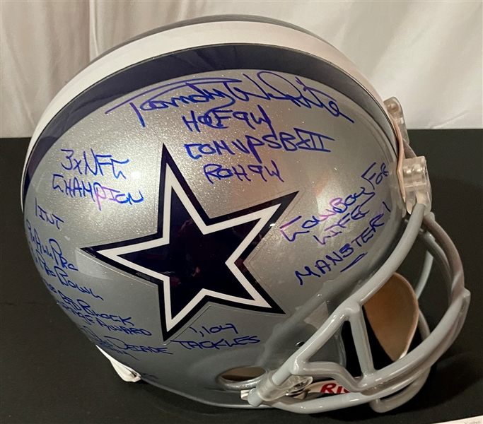 Randy White Signed & Inscribed Cowboys Replica Helmet (JSA Witnessed)