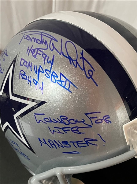 Randy White Signed & Inscribed Cowboys Replica Helmet (JSA Witnessed)