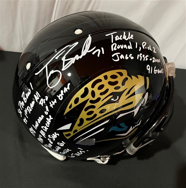 Tony Boselli Signed & Inscribed Jacksonville Jags Prolone Authentic Helmet (PSA/DNA Witnessed)