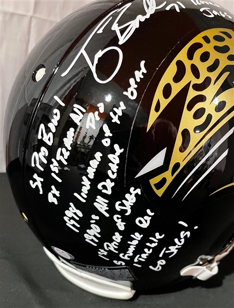 Tony Boselli Signed & Inscribed Jacksonville Jags Prolone Authentic Helmet (PSA/DNA Witnessed)