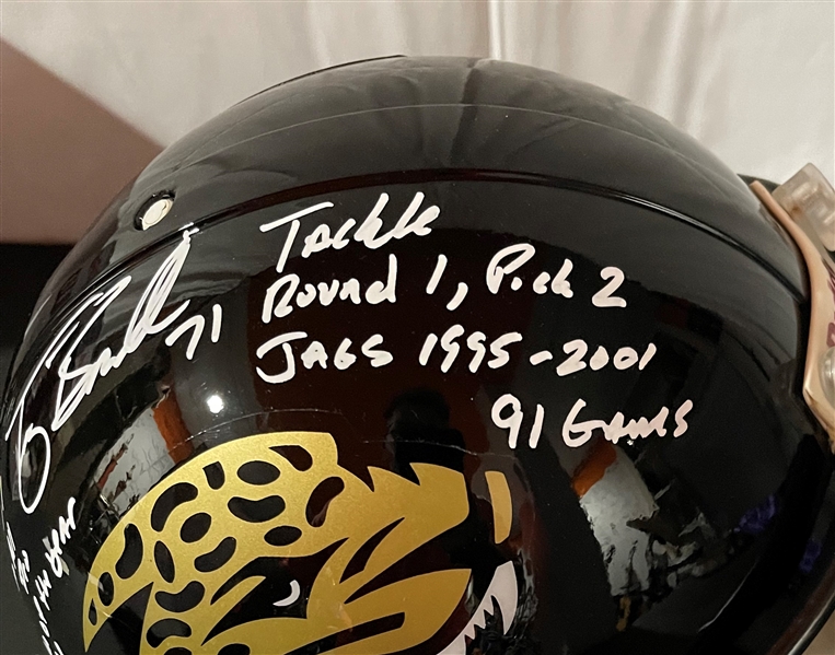 Tony Boselli Signed & Inscribed Jacksonville Jags Prolone Authentic Helmet (PSA/DNA Witnessed)