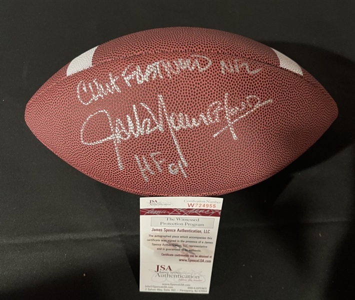Jack Youngblood Signed & Clint Eastwood of NFL Inscribed Football (JSA Witnessed)