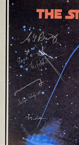 Star Wars The Empire Strikes Back Cast Signed Full Sized Movie Poster with Hamill, Fisher, Lucas, etc. (19 Sigs)(Beckett/BAS LOA)