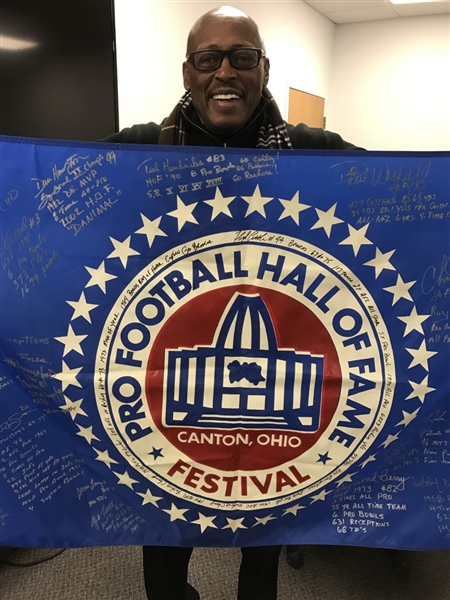 Amazing Pro Footballl Hall of Fame Multi-Signed 35 x 57 Festival Banner with 29 Signers & Inscriptions! (Third Party Guaranteed)