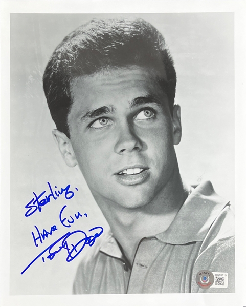 Tony Dow Signed 8 x 10 B&W Photo (Beckett/BAS)