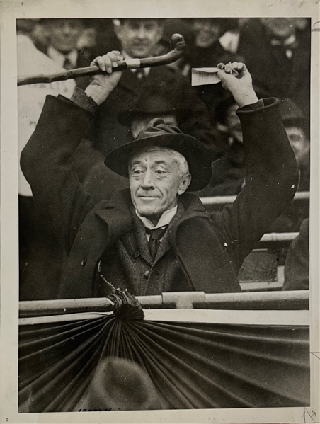 Vintage Photo of Judge Kenesaw M. Landis, the "Dictator of Baseball" As A Fan