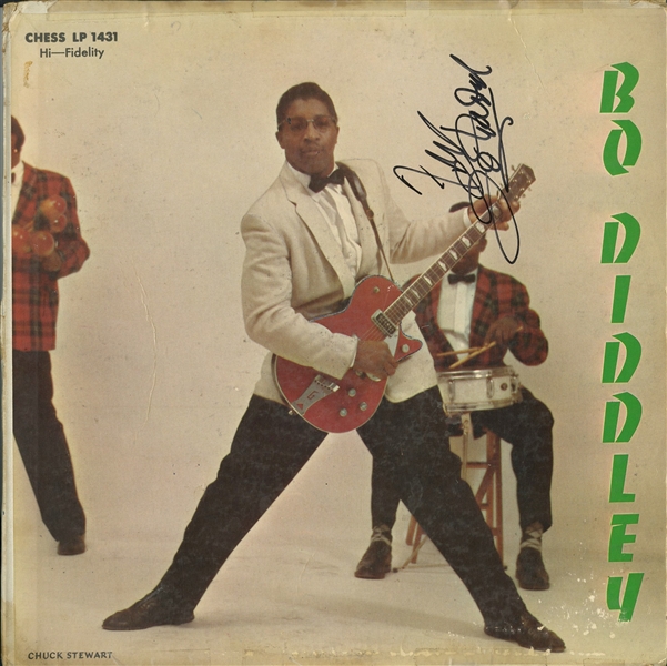 Bo Diddley Signed Debut Album Cover (ACOA)