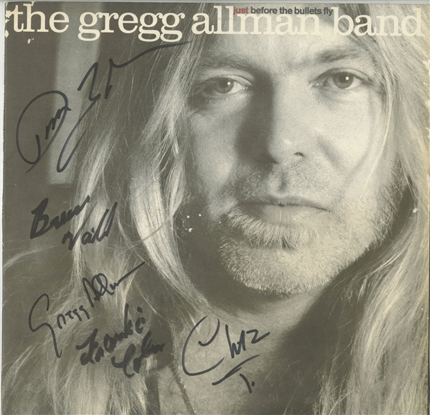 Gregg Allman Band: Group Signed Just Before the Bullets Fly Album Cover (ACOA)