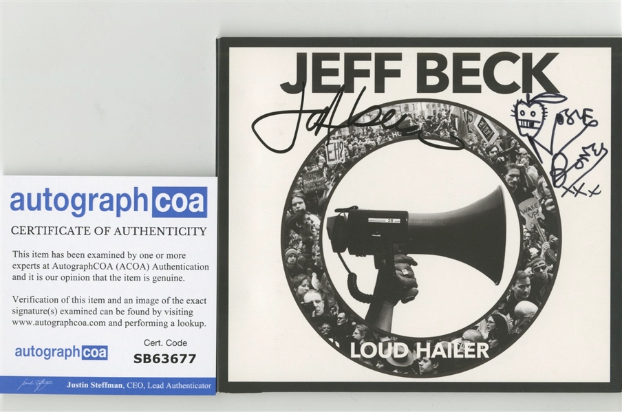 Jeff Beck & Rosie Bones Signed Loud Hailer CD (ACOA)