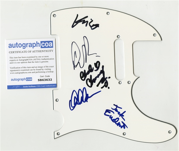 Nirvana: Group Signed Telecaster Pick Guard (5 Sigs)(ACOA)