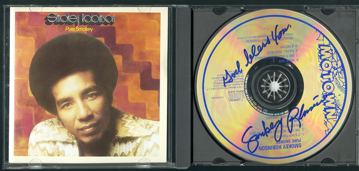 Smokey Robinson Signed & Inscribed CD (ACOA)