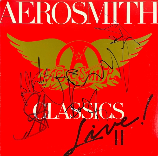 Aerosmith: Group Signed Classics Album Cover (5 Sigs)(Beckett/BAS)