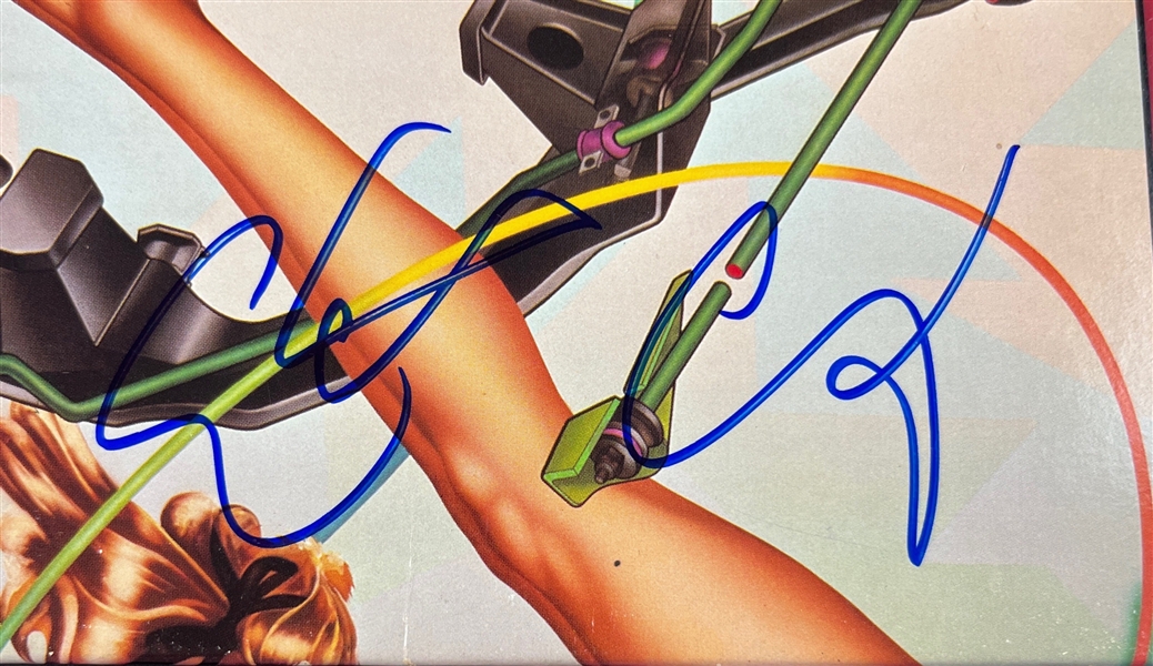 The Cars: Group Signed Heartbeat City Album Cover (4 Sigs)(Beckett/BAS)