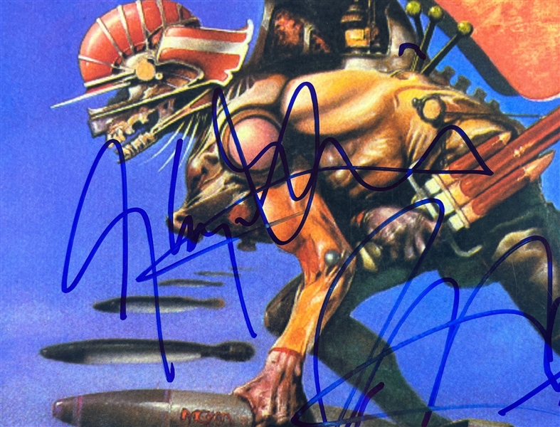Judas Priest: Halford, Tipton, & Hill Signed Rocka Rolla Album Cover (Beckett/BAS)