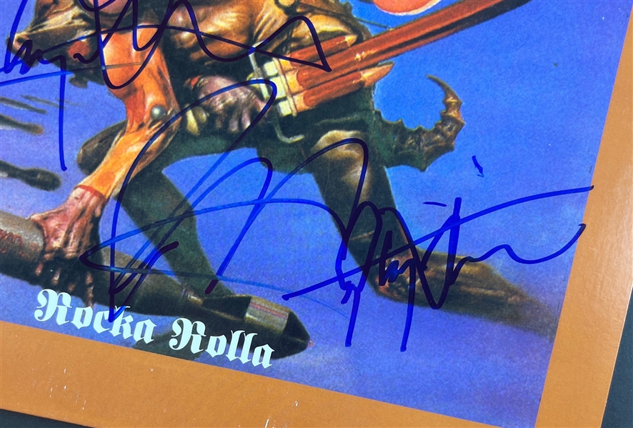 Judas Priest: Halford, Tipton, & Hill Signed Rocka Rolla Album Cover (Beckett/BAS)