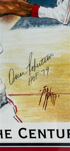 Oscar Robertson Signed & HOF 79 Inscribed 18 x 24 Bearcats Photo (Third Party Guaranteed)